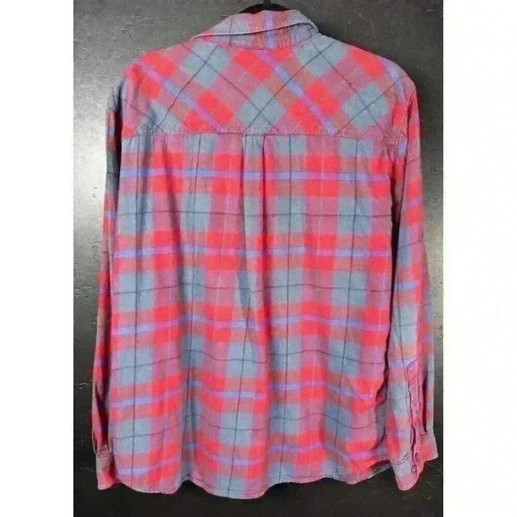 Columbia Men's Omni-Wick Plaid Button-Up Shirt - Red/Blue - Size Large - Picture 4 of 7